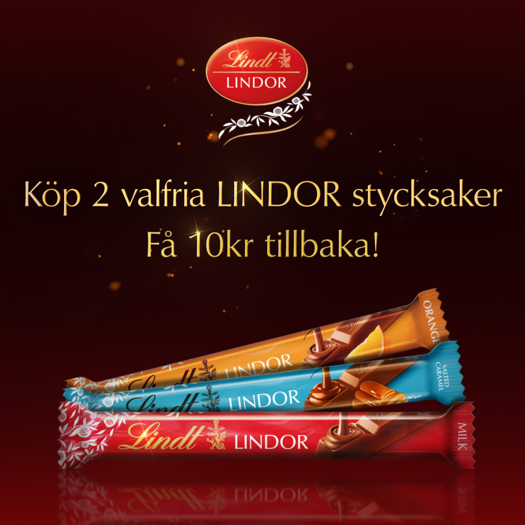 10 kr cashback på Lindor Stycksaker - Gratis på Internet! - GratisGuiden